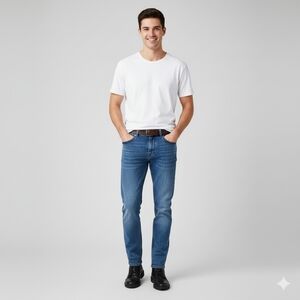 Mens Button Fly Skinny Jeans Size 30